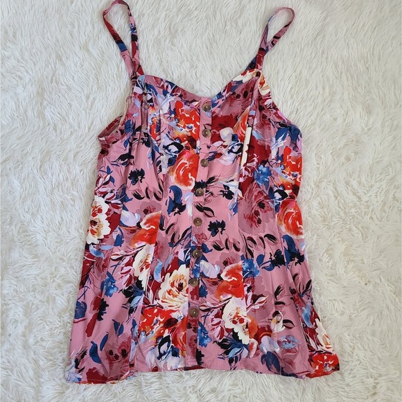 Torrid Floral Pink Challis Seamed Cami NWT Size 1X - Picture 10 of 10